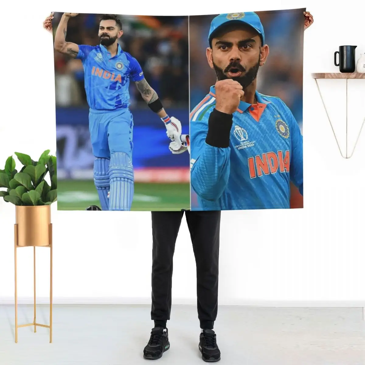 

virat kohli Throw Blanket Lightweight Warm Blanket for Travel Camping