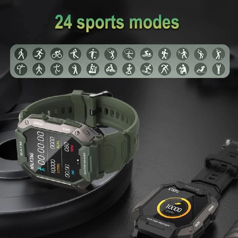 2024 New Swim Sport Smart Watch Men smartwatch 50m depth IP68 waterproof fitness Watch Bluetooth For Android ios smartwatch Men