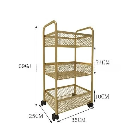 Beauty Cart Trolley Storage Rack Wheel Barber Shop Nail Salon Special Tool Cart Snack Storage Rack Bar Cart for Kitchen Rolling