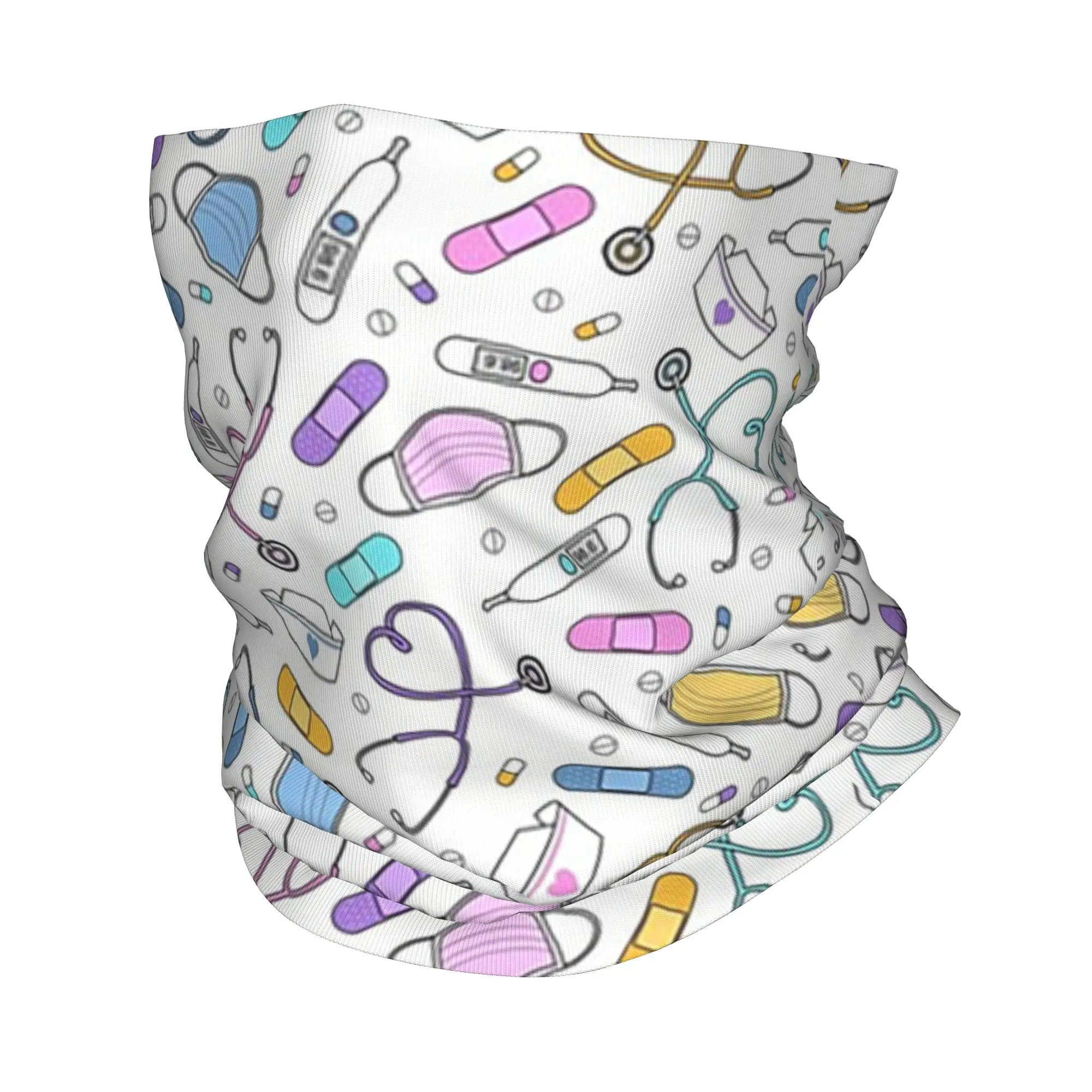 

Nursing Bandana Neck Gaiter Printed Wrap Scarf Warm Headwear Running Unisex Adult
