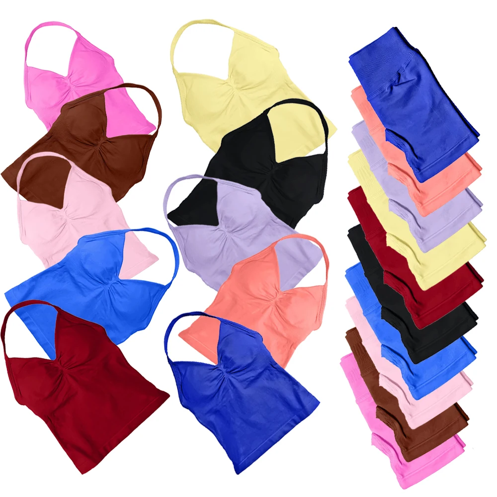 

Комплект из 2 предметов для йоги, бюстгальтер на шнуровке и леггинсы, женский комплект для тренировок в тренажерном зале для йоги, пилатеса