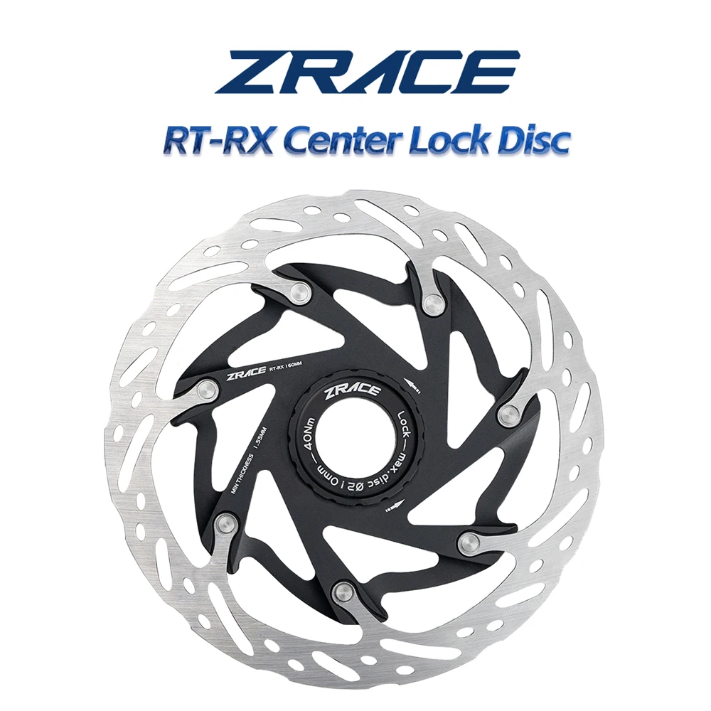 ZRACE RT-RX Center Lock Disc Rotor, 140mm 160mm Road Disc Brake Ultralight Strong Heat Dissipation Floating Rotor