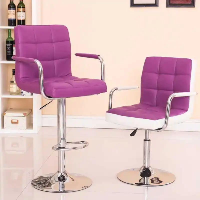 Bar Chair Home Modern Simple Lifting Stool Rotating Backrest Chair Front Desk Cashier Bar Chair