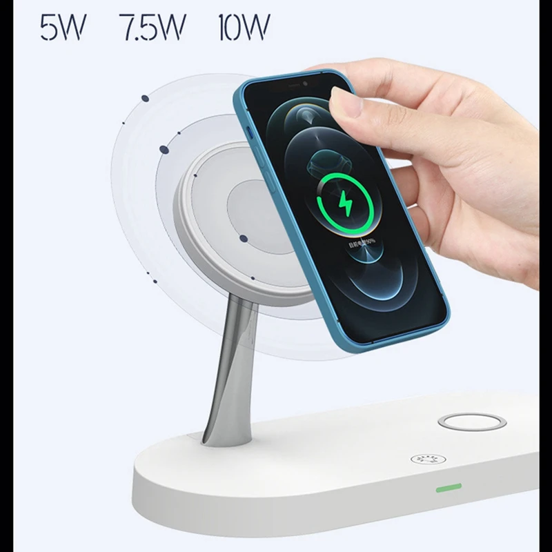 Magnetic Wireless Charger For Iphone 13/11 Pro Max 3 In 1 Wireless Chargers Station For Apple Watch 7 6/ Pro/3