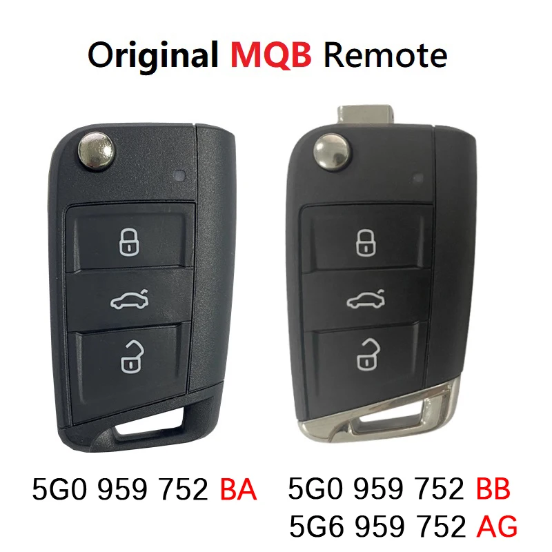 CN 001068 Oryginalny klucz składany 5G0 959 752 BA Smart Remote 5G6 959 752 AG 433MHz MQB48 5G0 959 752 BB Do VW Tiguan Touran Sharan