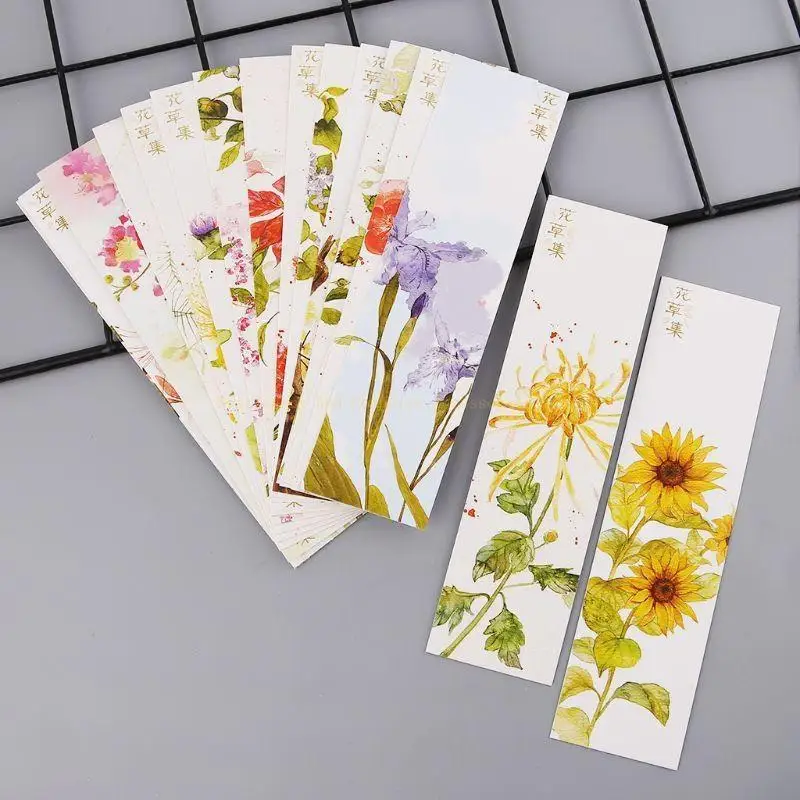30pcs for Creative Chinese Paper Bookmarks Painting Cards Retro Beautiful