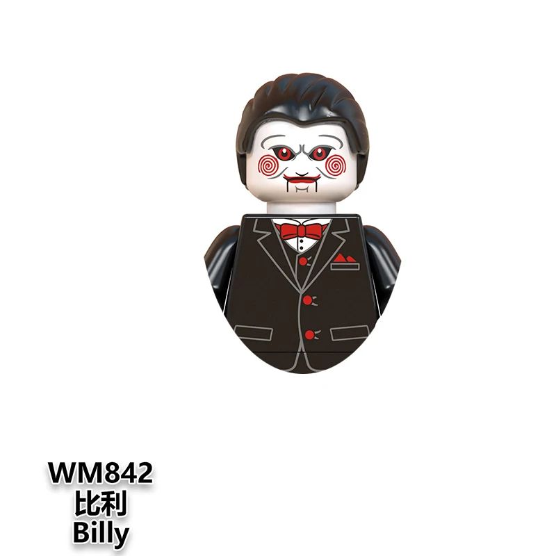 Halloween Neue Bausteine Terrifier Death Megan Minifiguren Spielzeugsteine Geschenke für Kinder und Erwachsene