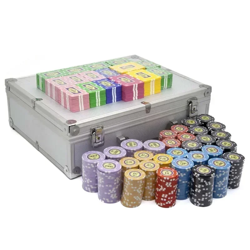 

Clay round poker chip plaque storage box