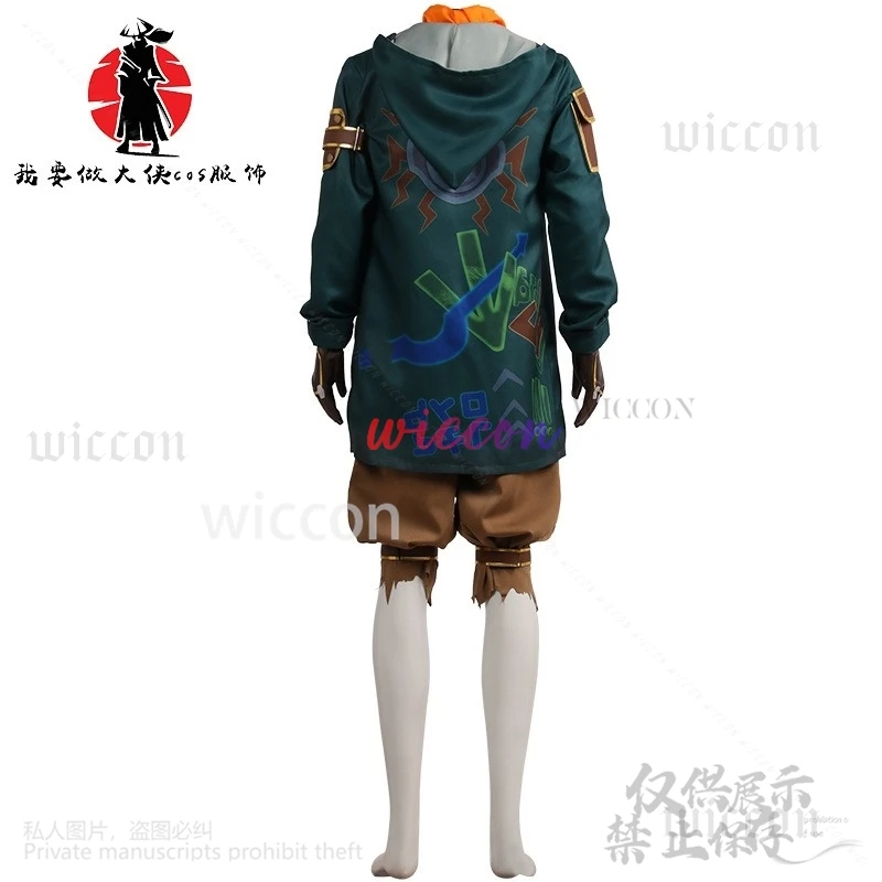 Anime LOL Arcane Game Cosplay Ekko Costume Jacket Pants Uniform Wig Full Set For Man Woman Halloween Christmas Outfit Customized