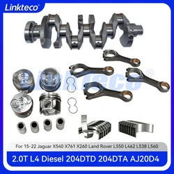 Crankshaft Main rod bearing & Piston ring set & connecting rod Fit 2.0 T L 204DTD 204DTA For 15-22 2.0T Jaguar X540 Land Rover