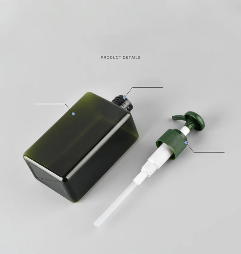 100-650ml Square Bathroom Soap Dispensers Refillable Shampoo Shower Gel Holder Portable Travel Dispenser Empty Bath Pump Bottle