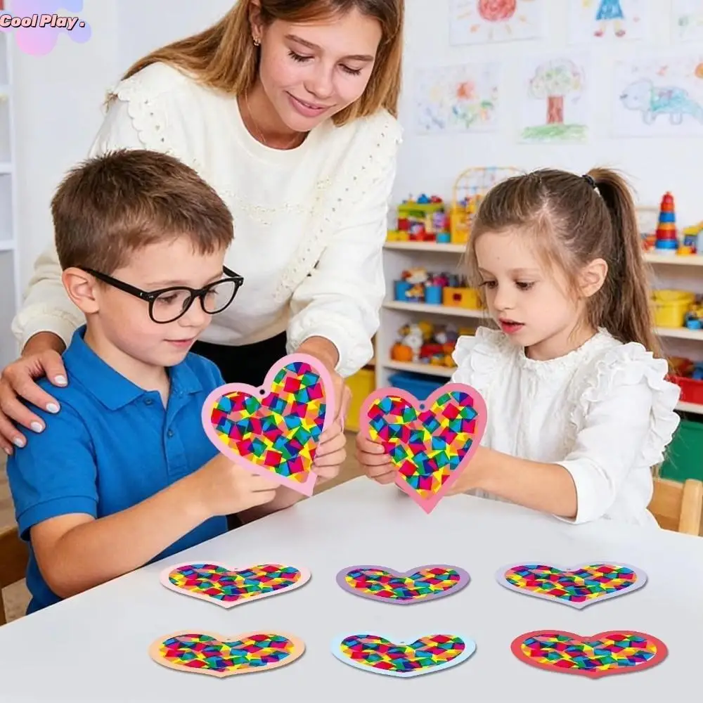 

Креативный набор для резки бумаги, обучение навыкам, красочные ловцы солнца ручной работы, обучающий интерактивный набор для декора окон своими руками