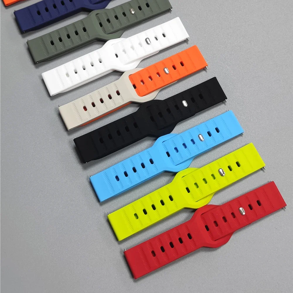 Cinturini da 20 22mm per orologio Haylou S6 R8 S8 RS5/LS02 Pro/RS4 Plus/Solar 5/GST/RT3/RT2 cinturino in gomma a sgancio rapido cinturino