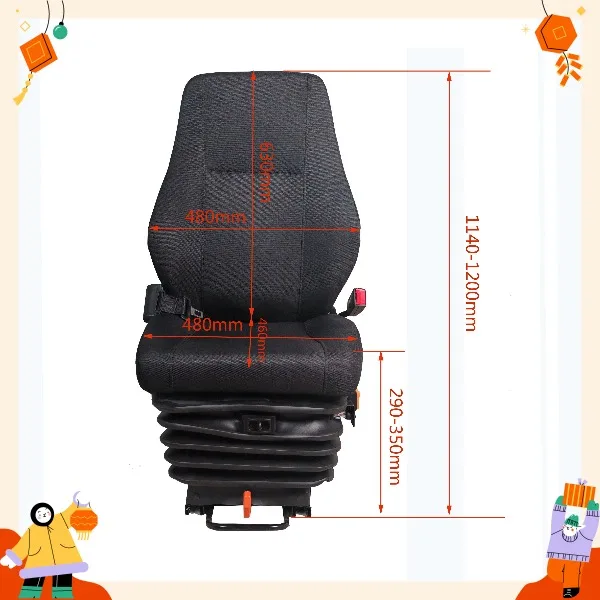 A800 Air Suspension Ship Boat Driver Seat Tractor Seat with 12v/24v Electric Compression Pump