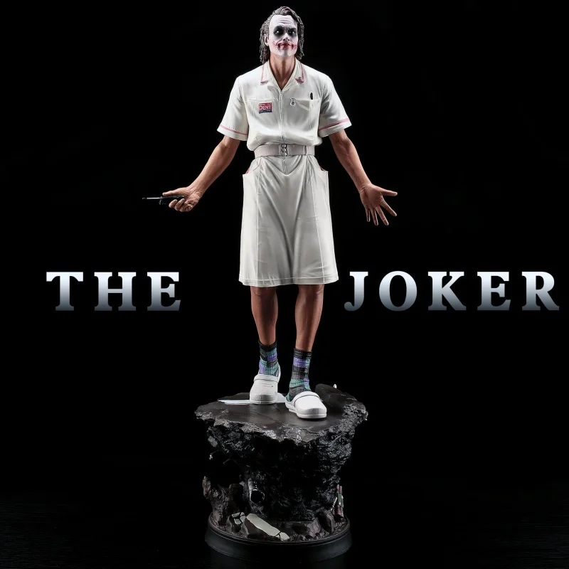 Hot Heath Ledger Joker As Nurse The Dark Knight The Batman Action Figure Toy 54cm Joker Nurse Heath Ledger Clown Model Doll Gift