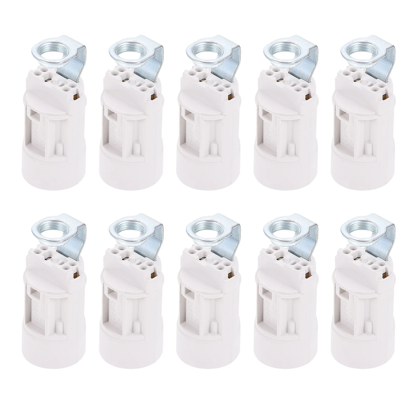 10 Pcs E14 Lamp Holder Lampholder Home Bulb Base Vintage Chandelier Light Socket LED Bulbs Accessories