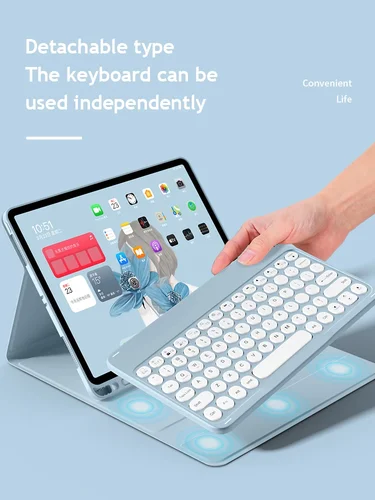 Imagen 2 del producto Fundas de teclado para iPad Funda de teclado para iPad 9a 10a 10,9 Generación Pro 12,9 11 pulgadas Air 5 4 2022 10,2 8a 7a Funda mágica