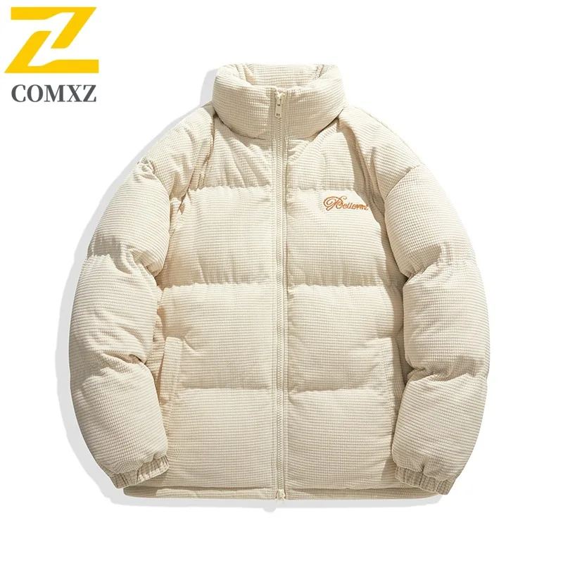 COMXZ мужские хлебные куртки корейские удобные воротник-стойка кемпинг зимняя подкладка уличная одежда морозостойкое парковое пальто