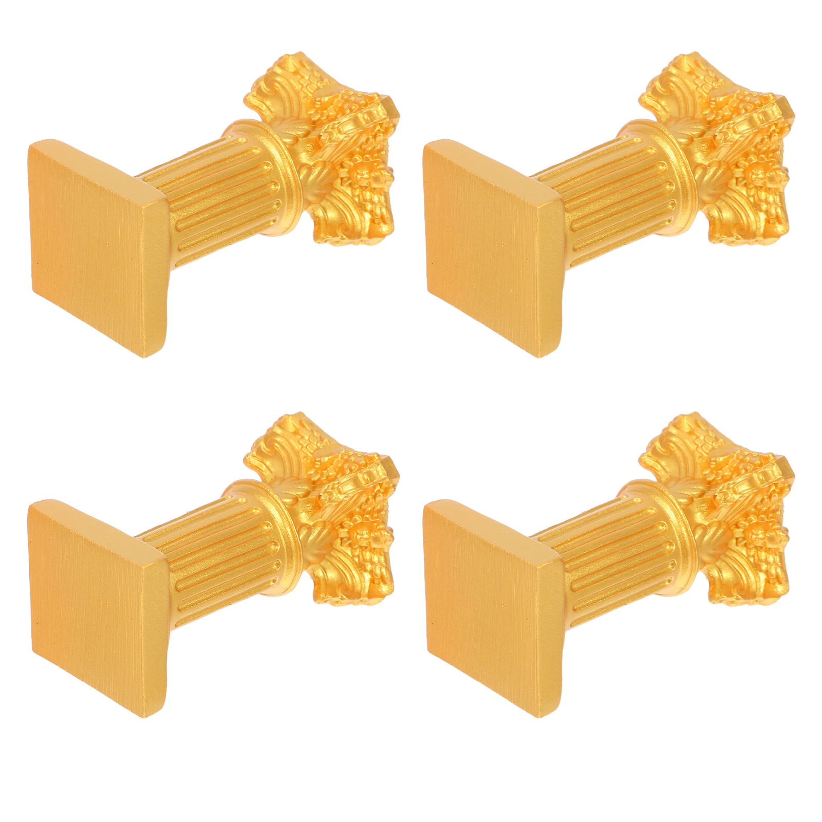 

4 Pcs Roman Column Candlestick Decorate Photo Prop Table Resin Mini Greek Pillar