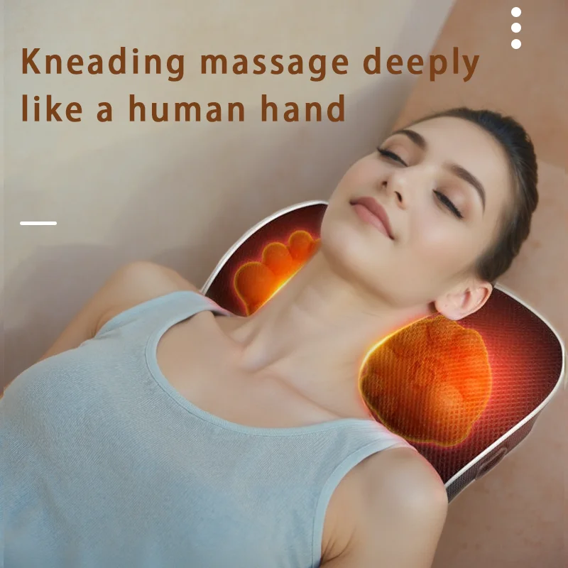 Manufacturer Direct Electric Shiatsu Head Neck Cervical Ttraction Body  Massager Car Back Pillow with Heating Vibrating Massage D