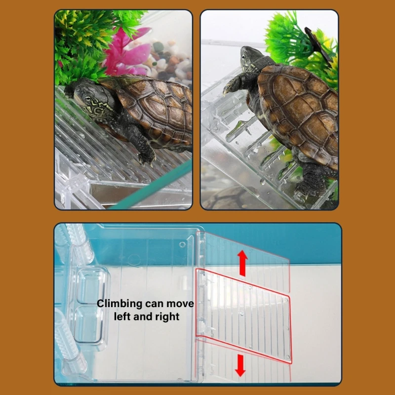 Y166 Turtles Basking Platform Suit Small Reptiles Ramps Aquariums Turtles Fish Dock for Home Educational Reptiles Environment