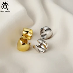 ORSA JEWELS Punk Non Piercing Real 925 Sterling Sliver Chunky Ear Cuff Unisex Daily Ear Cartilage Cuff Earrings Wholesale CL07