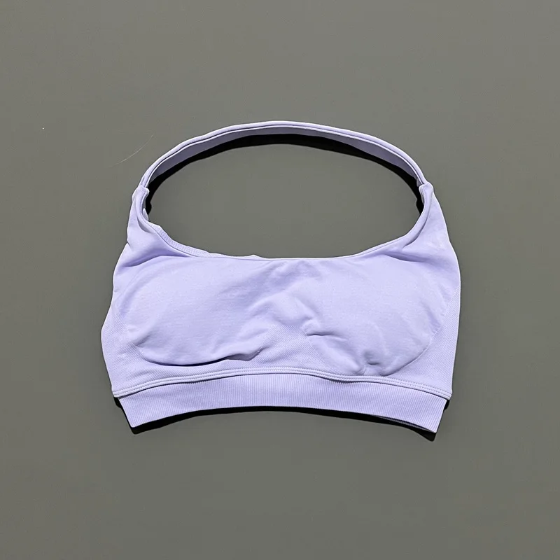 HISTELLO Nahtloser Neckholder-Sport-BH für Damen, offener Rücken, hoher Halt, gepolstertes Oberteil, für Pilates, Yoga, Fitness, Gym, Workout – Detail 25