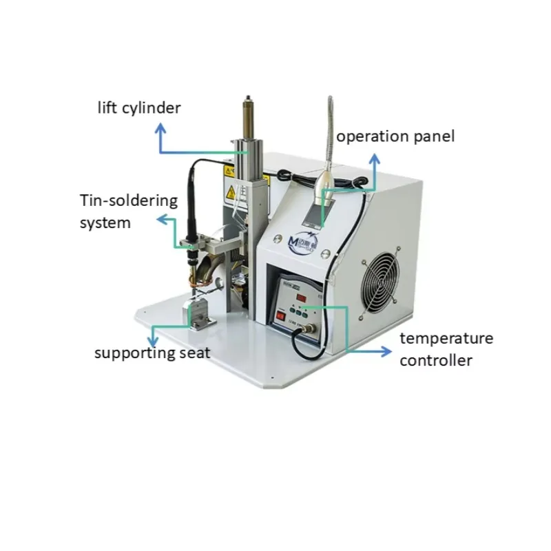سطح المكتب شبه التلقائي كابل يو اس بي دليل لحام قطع آلة لحام الشريط مع محرك تحمل المحرك #2