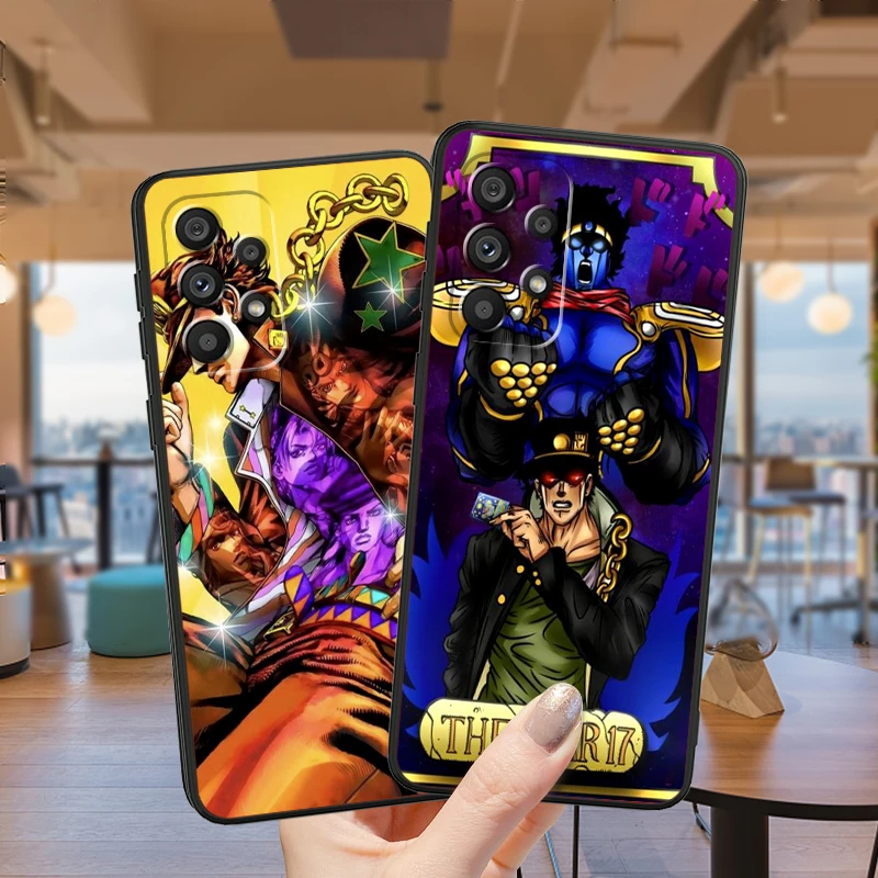 JoJo's Bizarre Adventure Anime For Samsung Note 20 10 Ultra Plus A31 A14 A12 A70 A34 A25 A04 A05 A15 A24 5G Black Back