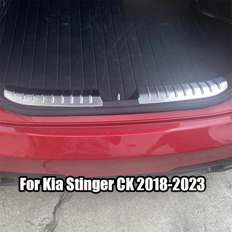 

For Kia Stinger CK 2018 2019 2020 2021 2022 2023 Car trunk door sill protection plate made of stainless steel material