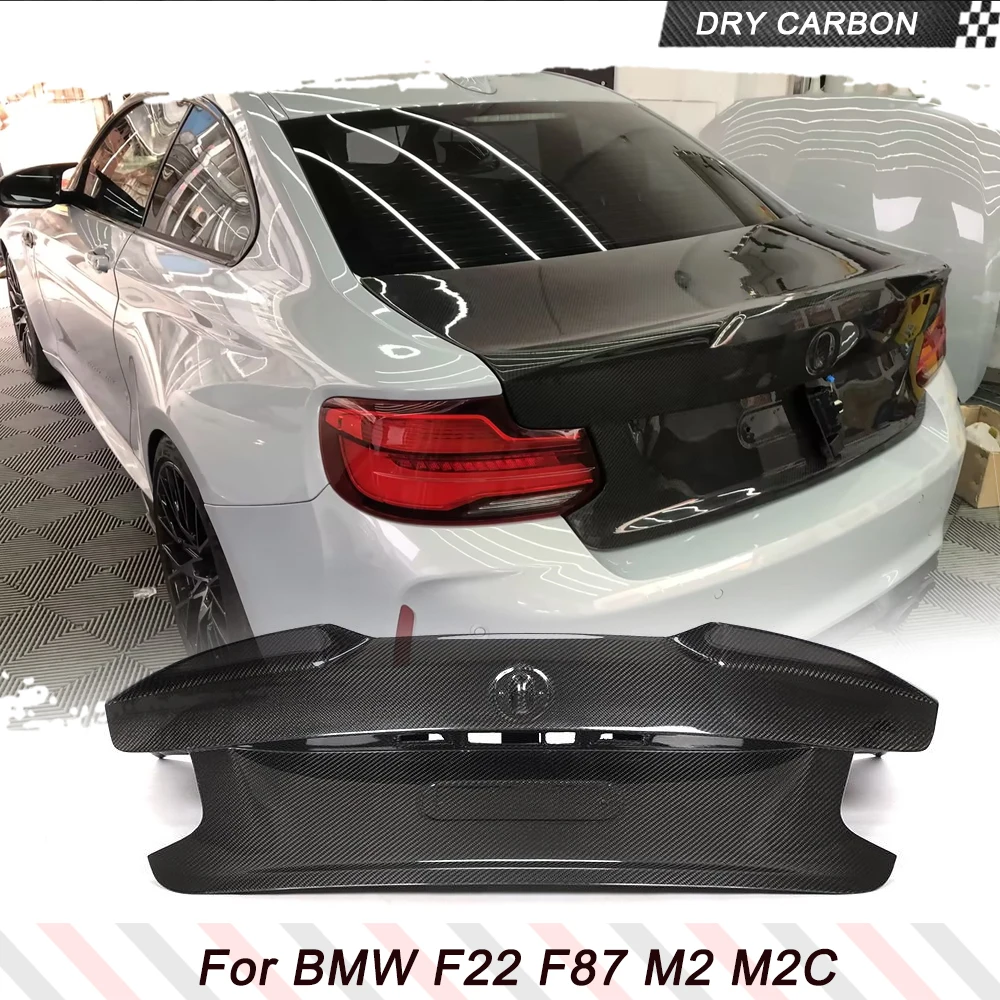 

Prepreg Dry Carbon Fiber For BMW F22 F87 M2 M2C Coupe 2015-2020 Rear Bumper Trunk Lid Tail Spoiler Gate Cover