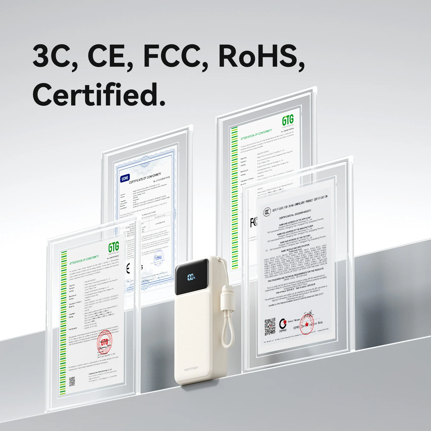 Vention CCC 20000 мАч 22,5 Вт Power Bank Портативное быстрое зарядное устройство для Xiaomi iPhone Samsung Запасной аккумулятор Сертифицированный 3C Powerbank