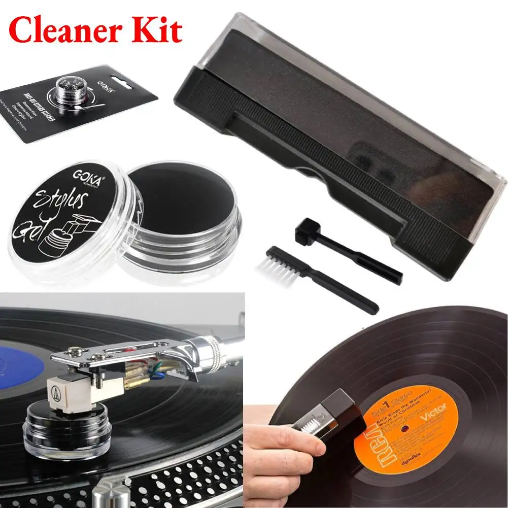2Set Vinyl Record Cleaner Kit Cleaning Brush Dust Remover Kit Record Cleaner Cleaning Brush Set Vinyl Record Cleaning Brush Set