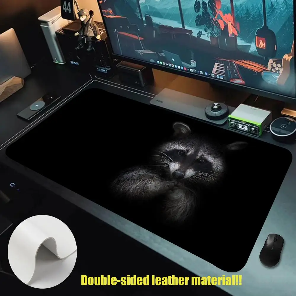 

Collapse Star Dome Railway Little Raccoon Mouse Pad Leather XXL Keyboard Gamer Mouse Pad Pc Large Non-slip Mouse Desk Mat