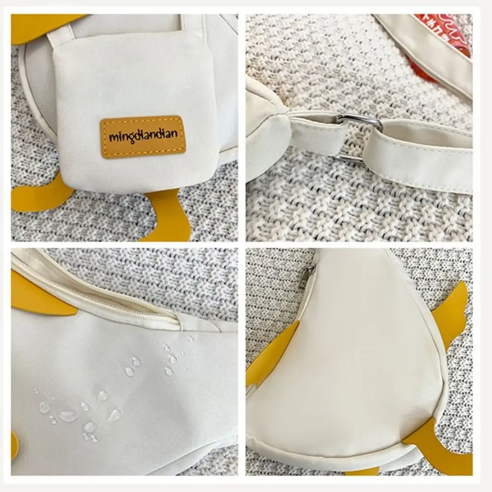 

Sweet Canvas Funny Duck Crossbody Bag Korean Style Cartoon Small Messenger Bag Minority Design Cute Handbag Women