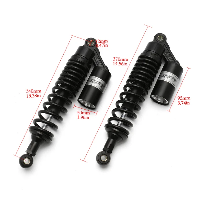 RFY 340mm Spring  8mm  Motorcycle Shock Absorbers for KAWASAKI KX125  ZL900 ELIMINATOR GPZ750 KZ1100 Z400G GPZ550 SR650 Z750 E L