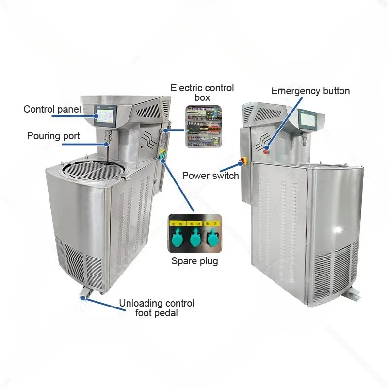 Auto 220v Small Scale 15kg Vertical Chocolate Temper Machine with Vibrator