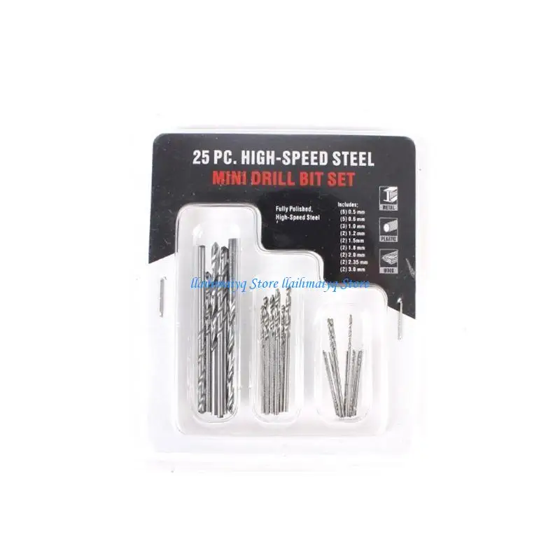 573B 26Pcs Hand Drill Bits Set Pin Vise Woodworking Hand Mini Drill for Model Resin Jewelry Hole Maker Puncher Jewelry Tools