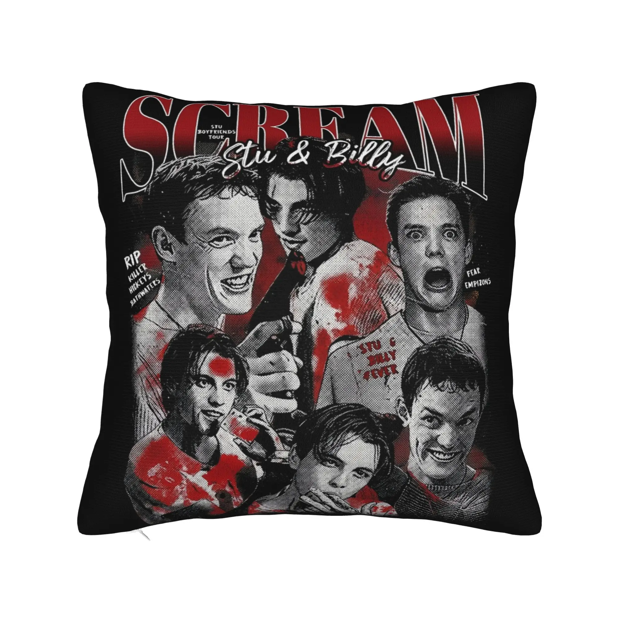 Scream Stu & Billy Loomis Movie Pillowcase Soft Fabric Cushion Cover Gift  Throw Pillow Case Cover Home Wholesale 45X45cm