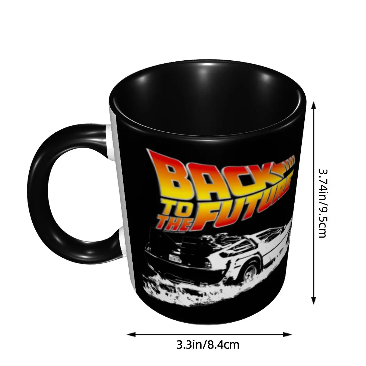 Back To The Future Mugs Customized DeLorean Fire Tracks Ceramic Coffee Mug Cup Creative Present