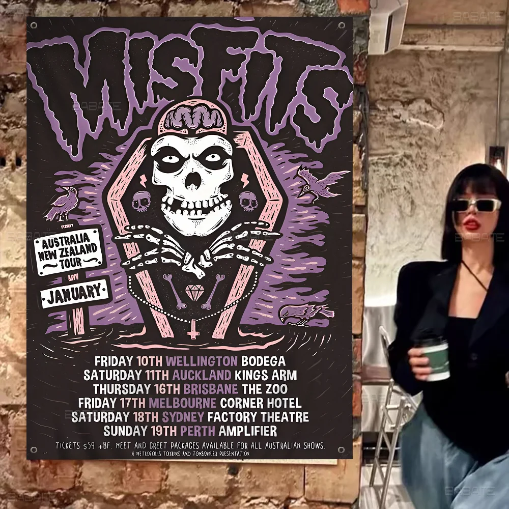 Misfits Hot Banner INS Style Outdoor Party Decoration Atmosphere Flag