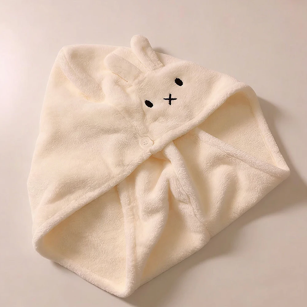 Cute Rabbit Quick-Dry Hair Towel Cap, Absorbent Shower Cap, Thickened Hair Drying Towel for Women, Cute Hair Drying Towel, Hair Washing Shower Cap