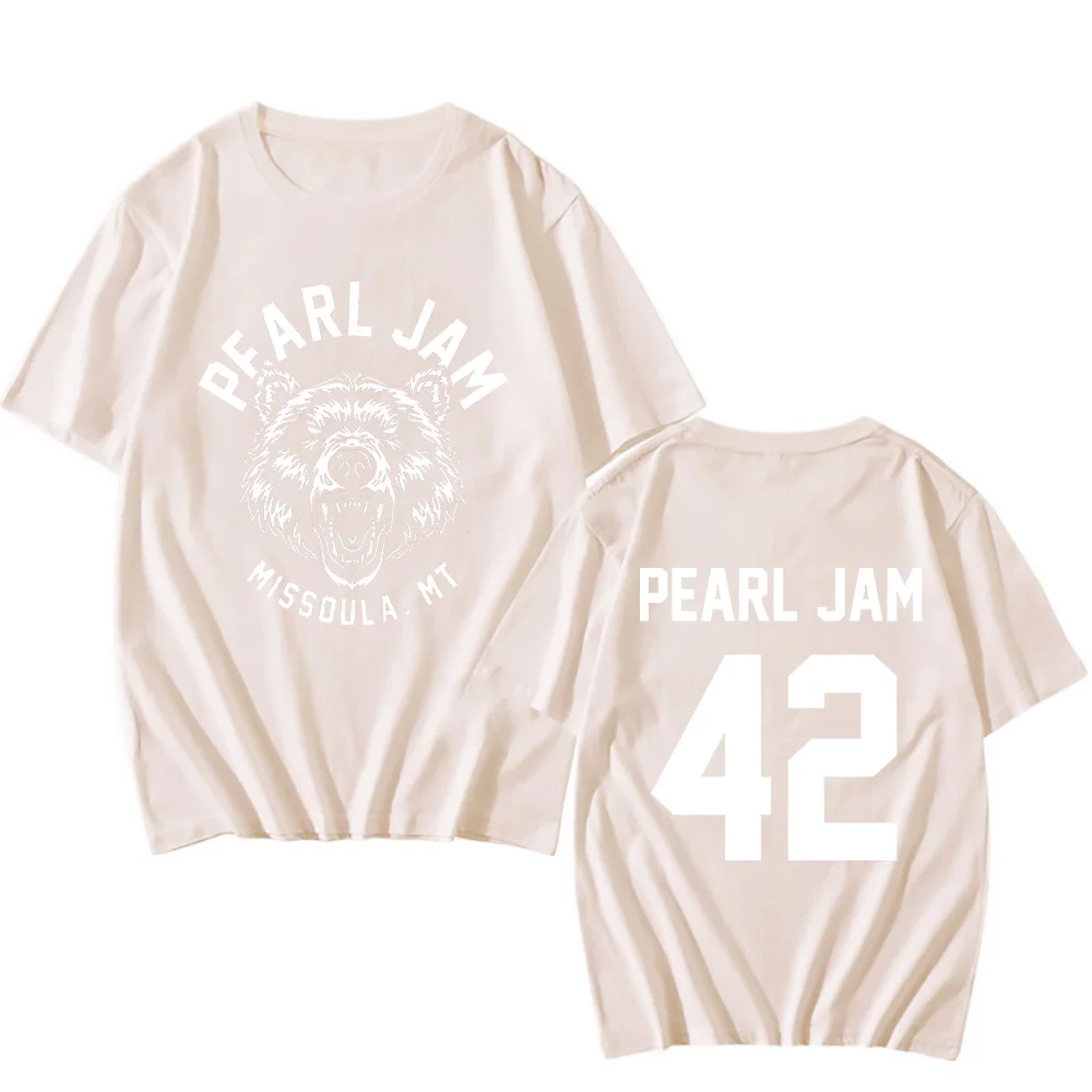 Pearl Jam T-Shirts Dark Matter World Tour Fan Gifts Classic Tees Female Male Crew Neck Cotton TShirts Oversized Tops Clothing