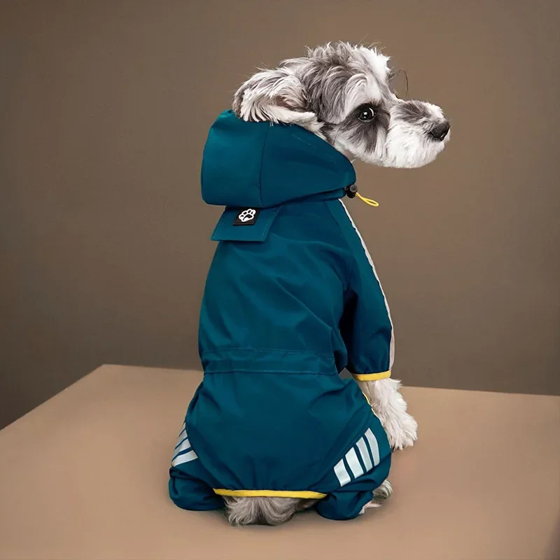 Dog Raincoat Reflective Waterproof Pet Clothes for Maltese Rain Coat Small with Leash Hole Lightweight Waterproof Puppy Clothes - view 6