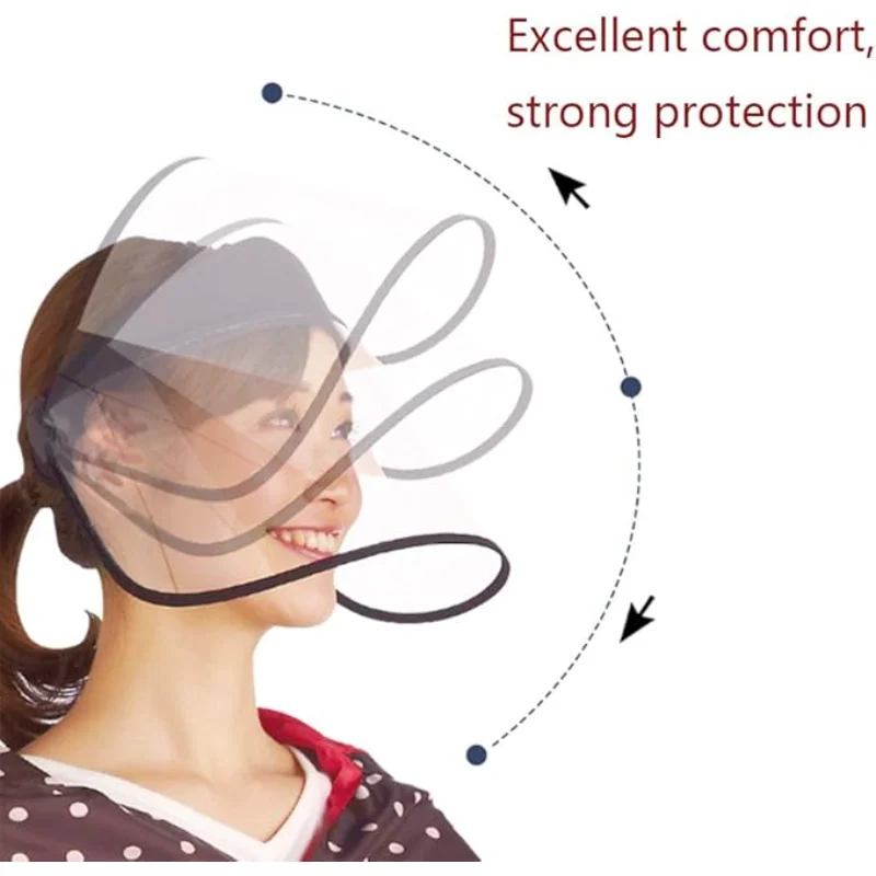 

Summer Anti-ultraviolet Sun Hat Full Face Cover Unisex Golf Hat Breathable Waterproof with Transparent Lens Soft PVC Empty Top