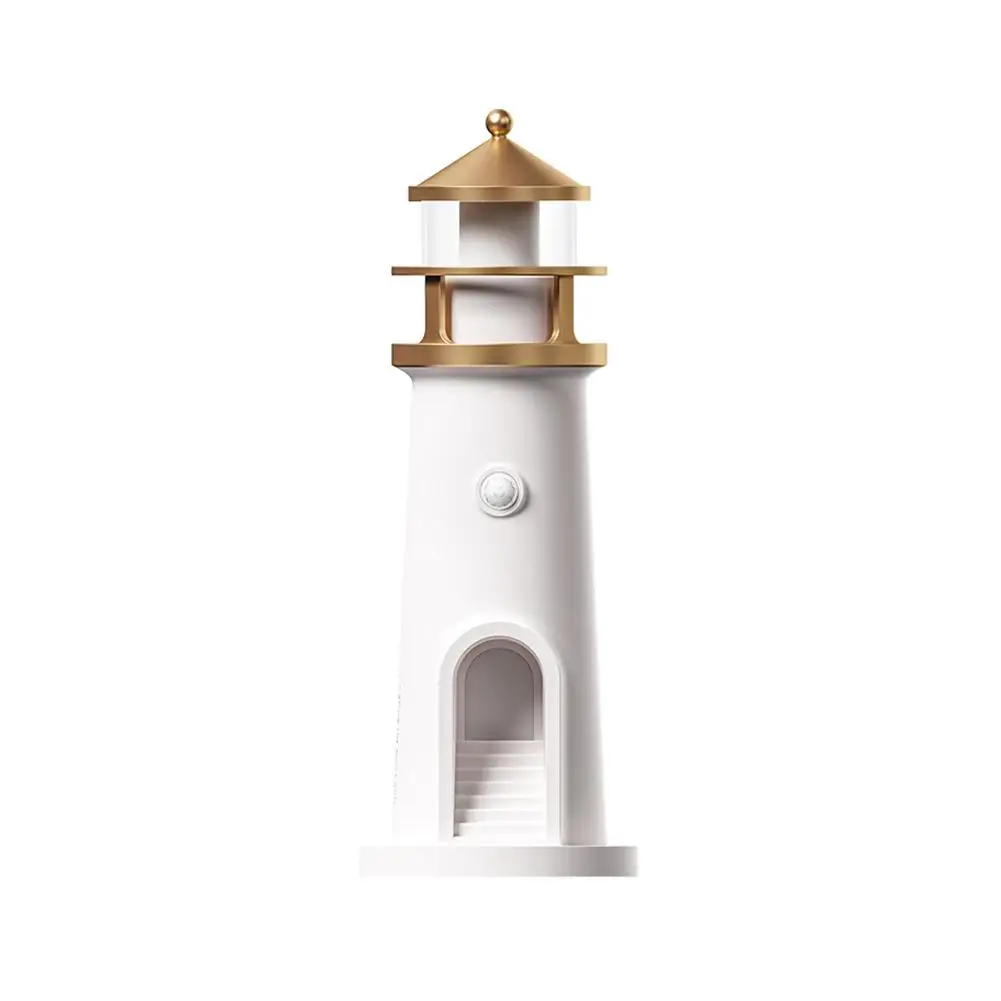 Lighthouse Ambient lights Moon Projection Light Dimmable Lights Decor Motion Sensor Night Bluetooth Desktop Christmas Music K5H7