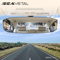 SEAMETAL Car Rearview Mirror Wide Angle Rear View Mirror HD Glass 30cmX9cm Large Vision Universal Auto Mirror Replacement Part