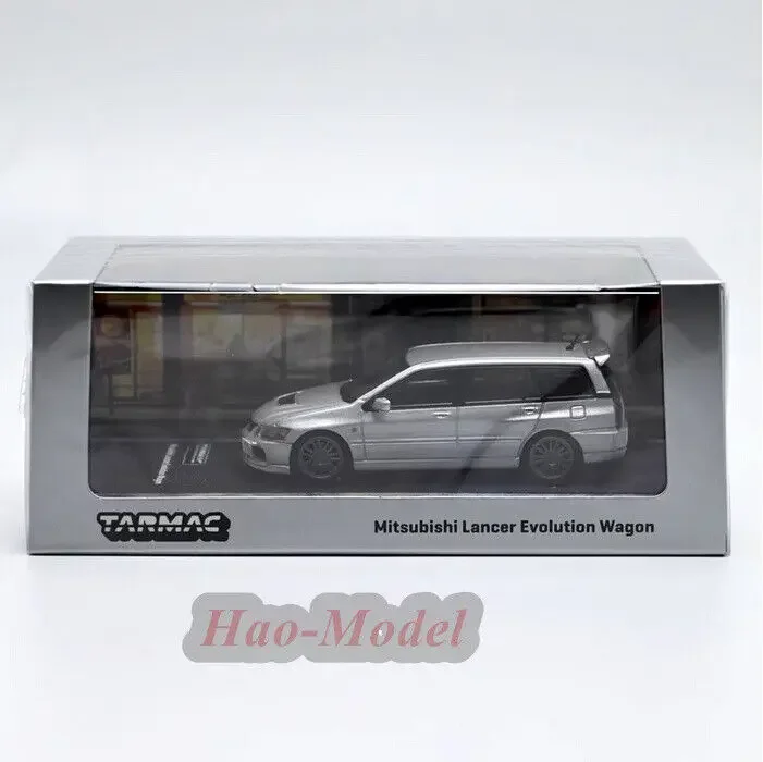 TW 1/64 For Mitsubishi Lancer Evolution Wagon Alloy Diecast Model Car Simulation Birthday Gift Hobby Display Ornaments Silver