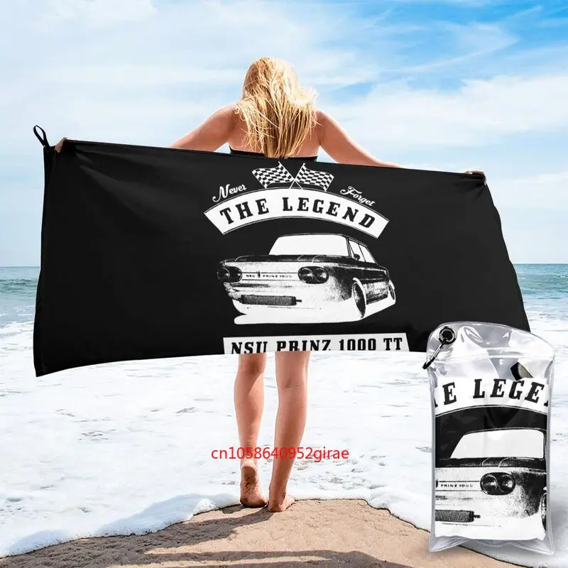 Vintage Nsu Prinz 1000 Tt,Car,Oldtimer Quick dry Towel Surf Portable Beach Towel Superfine fiber
