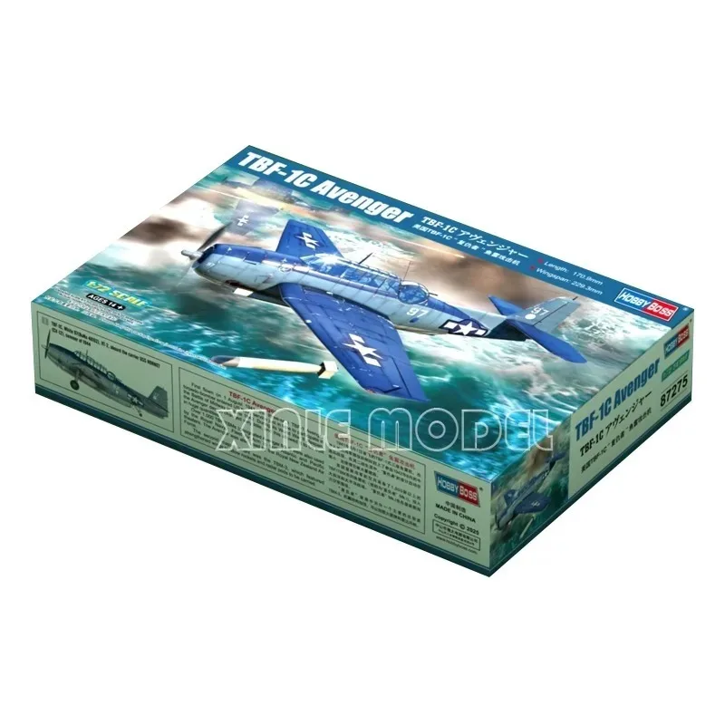 Trumpeter Kit de modèle d'avion assemblé en plastique 87275 TBF-1C Avenger 1/72